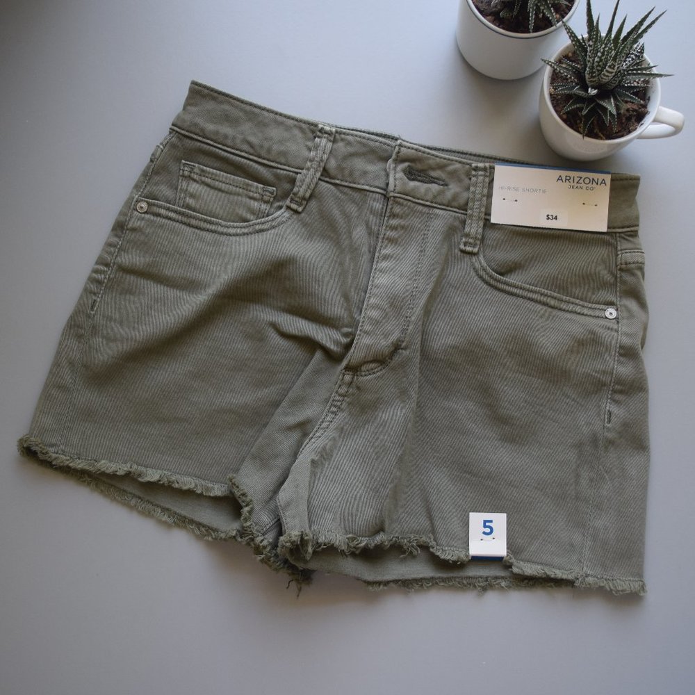 Olive Hi-Rise Shorts